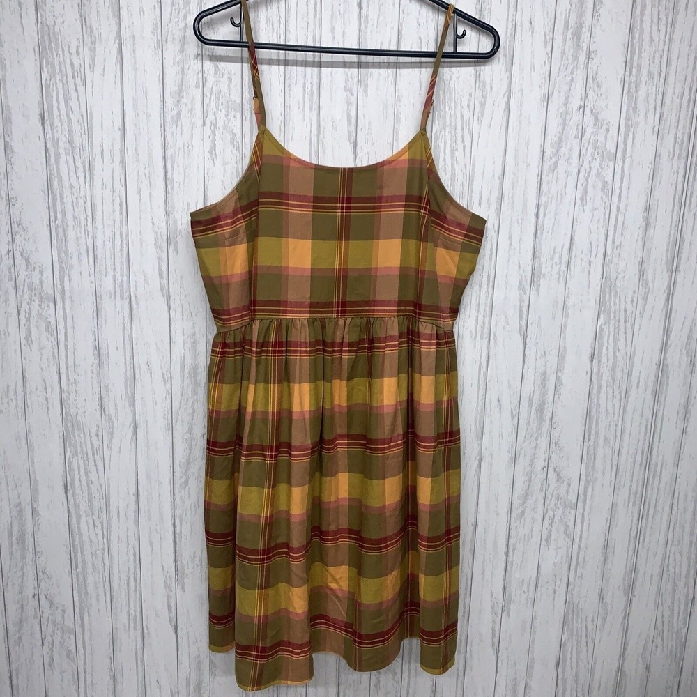Womens Size M Madewell Plaid Babydoll Cami Dress NWOT - Picture 3 of 6